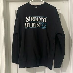 Philadelphia Eagles Women’s Crewneck Jalen Hurts Black Sweatshirt Size Large